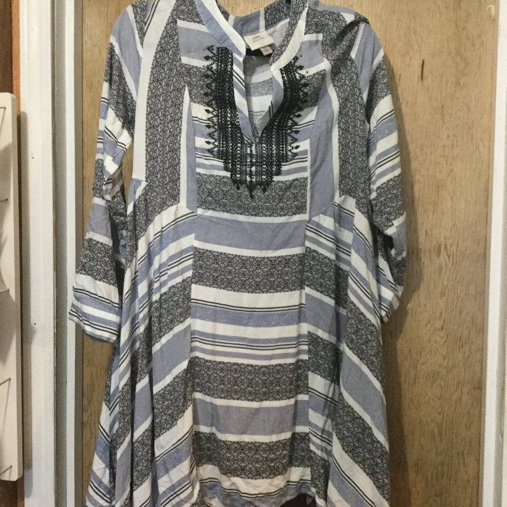 Knox Rose boho tunic/mini dress size large embroidered